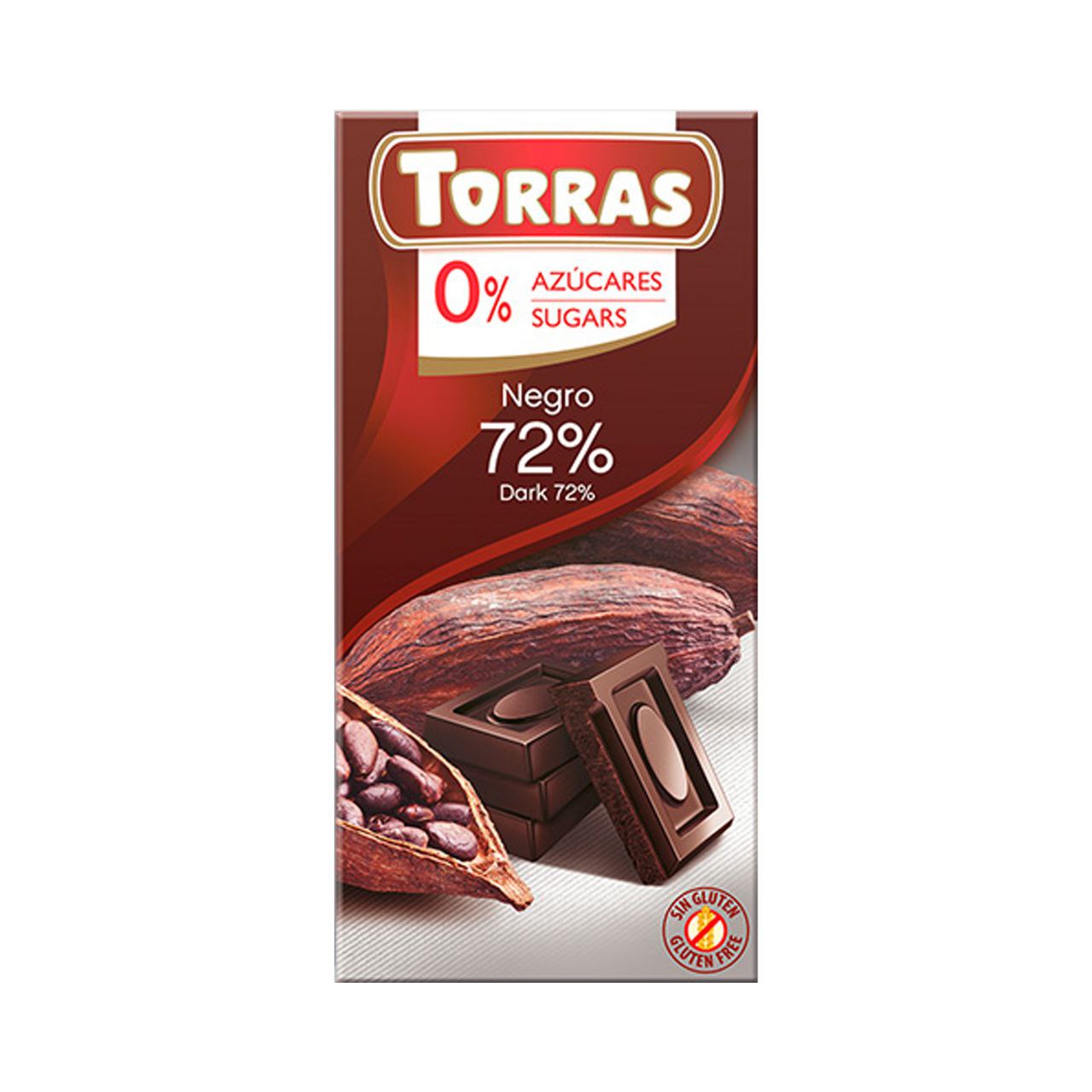 Шоколад чорний 530 Torras NEGRO DARK 72% 75г